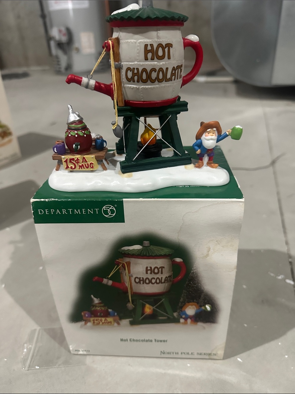 Department 56 Hot Chocolate Tower Figurine - White, Red, Green